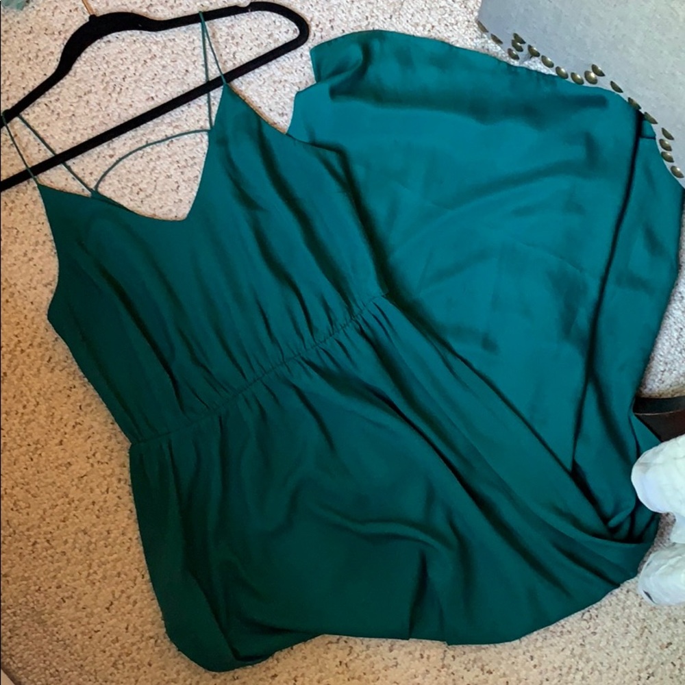 LOFT Emerald Spaghetti-Strap Maxi Dress